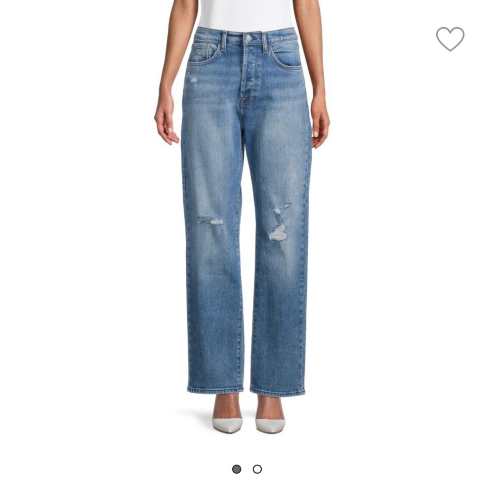 7 For All Mankind Distressed Straight Jeans